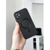 Чохол матовий Matte Silicone with MagSafe для iPhone 14 Pro Max із захисними лінзами на камеру Black
