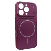 Чохол Nofelet AG Glass Case with MagSafe (iPhone 16 Pro, Dark Cherry)