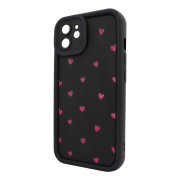 Чохол для iPhone 12 – Pretty Things "Little Hearts – Black"