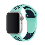 Ремінець силіконовий Nike Sport Band на Apple Watch 42mm | 44mm | 45mm | 46mm | 49mm SeaBlue-Black