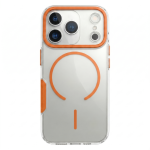 Metal Frame Crystal Case (iPhone 17 Pro Max - Orange)