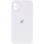 Чохол Silicone Case FULL CAMERA (square side) (на iPhone 11) (White)