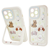 Чохол Paws Case + Stand – iPhone 14 Pro Max (Fluffy Dogs – Cream)