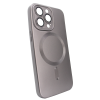 Чохол матовий Matte Silicone with MagSafe для iPhone 14 Pro Max із захисними лінзами на камеру Brown