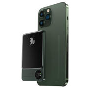 Безпровідний магнітний павербанк 10000 mAh 20w Q9 для iPhone MagSafe - Green