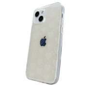 Чохол прозорий для iPhone 13 Hologram Case Heart Clear