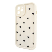 Чохол для iPhone 12 – Pretty Things "Little Hearts – White"