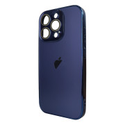 Чохол AG-PC Glass (iPhone 16 Pro, Dark Blue)
