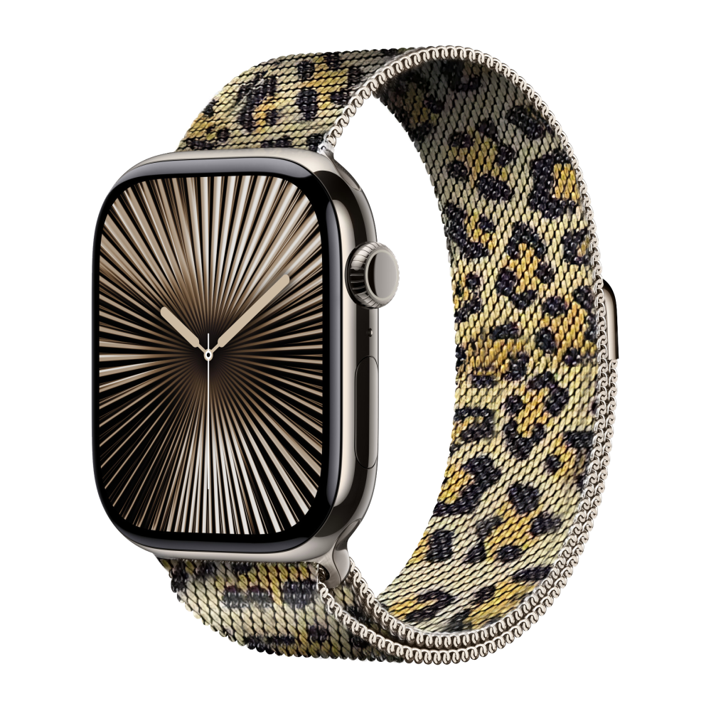 Металічний ремінець Milanese Loop Apple Watch (42/44/45/46/49mm, Leopard Color)