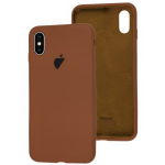 Чохол Silicone Case iPhone X/Xs FULL (№65 Brown chocolate)