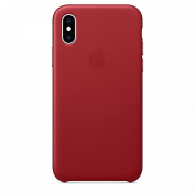 Шкіряний чохол Leather Case Red на iPhone X/Xs