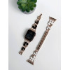 Ремінець Flower Steel Band для Apple Watch 42mm | 44mm | 45mm | 46mm | 49mm Rose Gold - Black