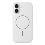 Чохол для iPhone 16 : Silicone Slim MagSafe – White