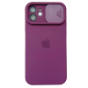 Чохол Silicone with Logo Hide Camera, для iPhone 12 (Green)